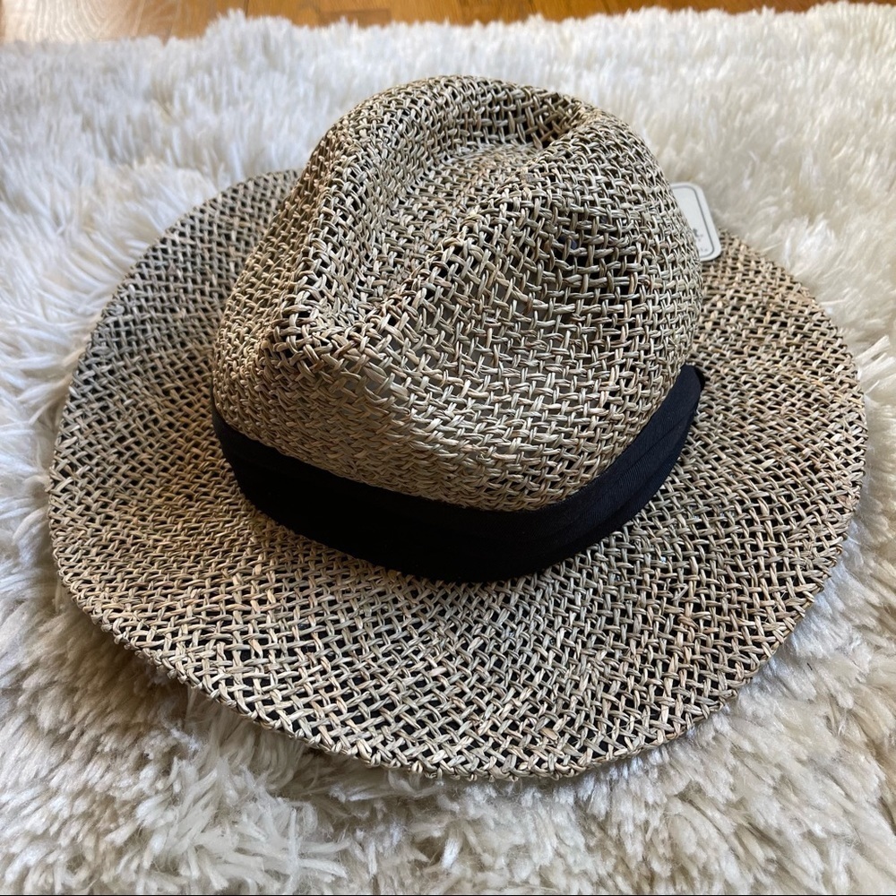 NEW San Diego Hat Mens Rush Fedora Straw Wide Brim Hat OS NWT